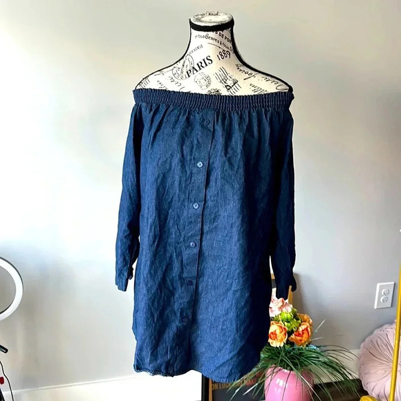 Cute jean top - Size L - Picture 1 of 2